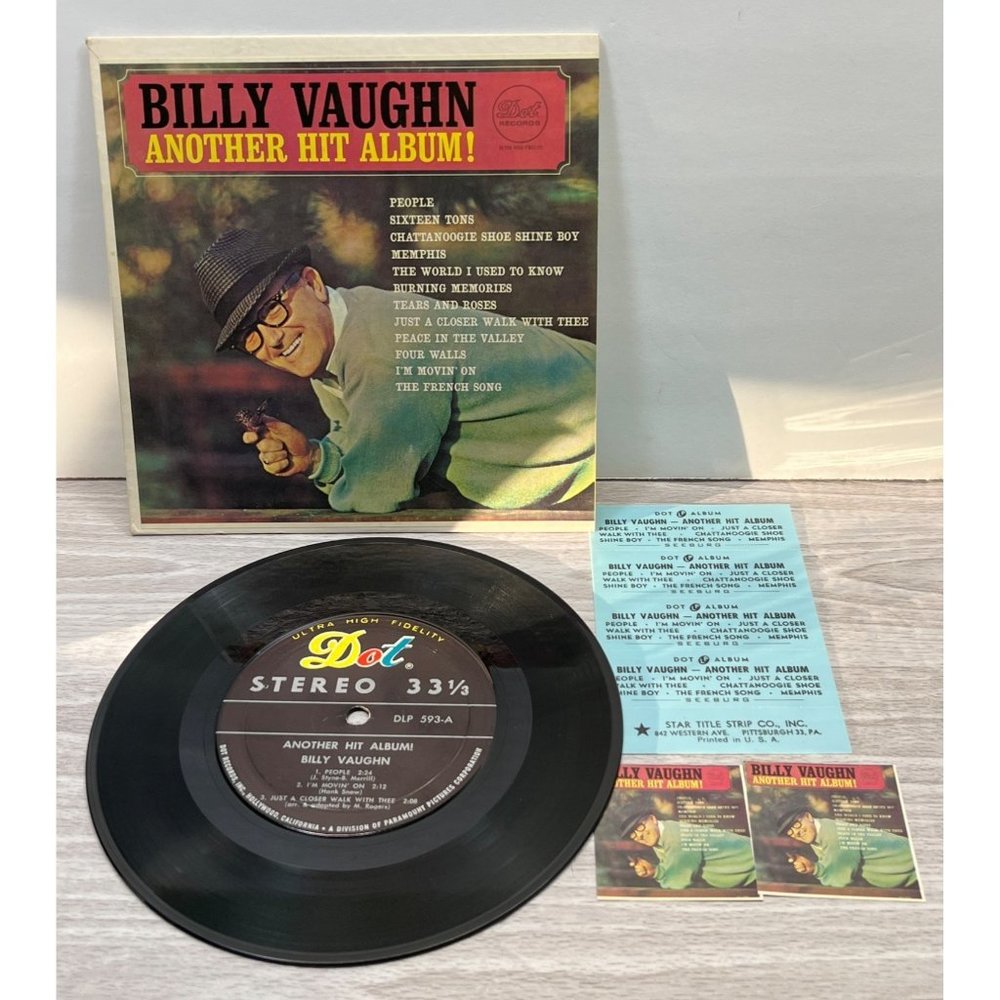 Billy Vaughn Another Hit Album! Compact 33 Jukebox EP Mini LP Dot DLP-593